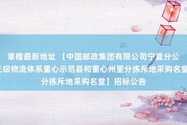 草榴最新地址 【中国邮政集团有限公司宁夏分公司2024年三级物流体系重心示范县和重心州里分拣斥地采购名堂】招标公告
