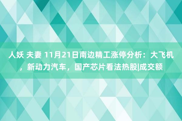 人妖 夫妻 11月21日南边精工涨停分析：大飞机，新动力汽车，国产芯片看法热股|成交额